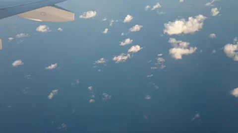 View from the airplane window Stock Footage 40587490