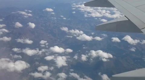 View from the airplane window Stock Footage 40587961
