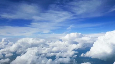 View from the airplane window Stock Footage 74698968