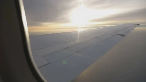 View from the airplane window Stock Footage 77411760