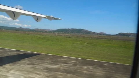 View from an airplane window. Stock Footage