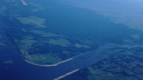View from the airplane window. Stock Footage 78424353