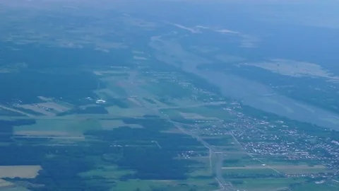 View from the airplane window. Video stock 78784097