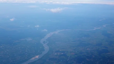 View from the airplane window. Stock Footage 79556180