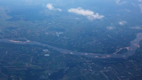 View from the airplane window. Stock Footage 79827644