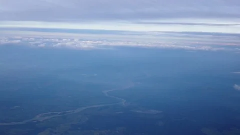 View from the airplane window. Stock Footage 82600624