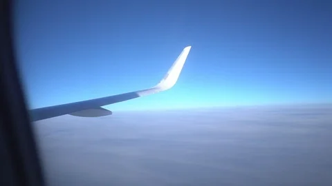 The view from the airplane window Stock Footage 94692870