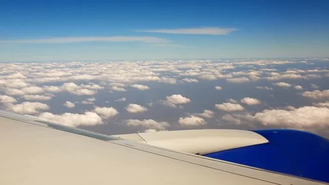 View from the airplane window Stock Footage 116859756