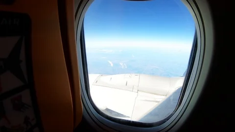 View From Airplane Window Stock Footage 118532375