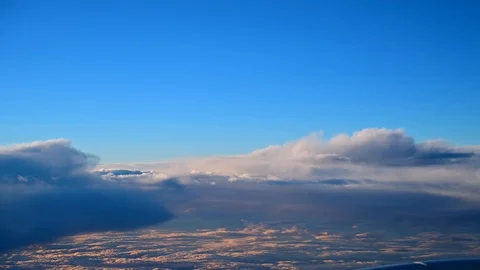 View from an airplane window Stock Footage 127949368