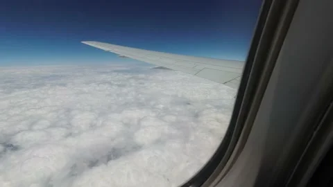 View from the airplane window Stock Footage 132610503