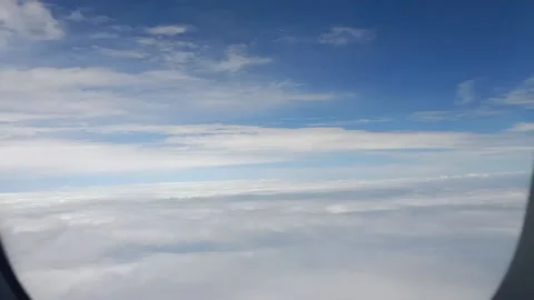 View from airplane window Stock Footage 150180160
