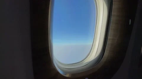 View from the airplane window 스톡 동영상 158716584