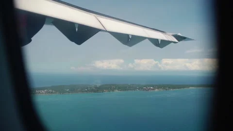 View From Airplane Window Video stock 167890037