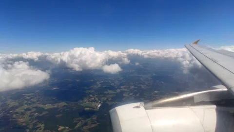 View from airplane window Stock Footage 200552530