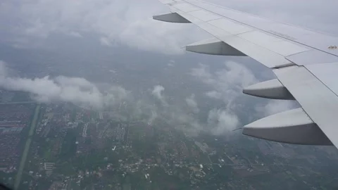 View from airplane window Stock Footage 217344493