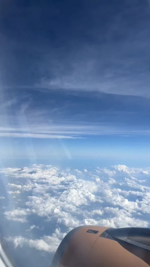 View from airplane window Stock Footage 292976014