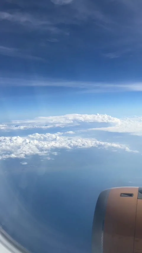 View from airplane window Stock Footage 292976104