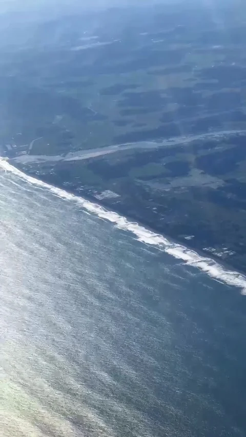 View from airplane window Stock Footage 292976400