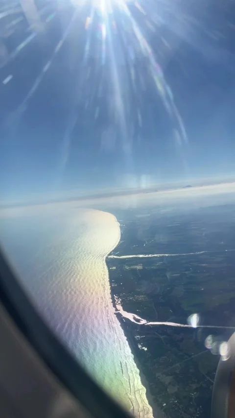 View from airplane window Stock Footage 292976422