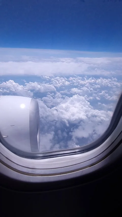 View from an airplane window Stock Footage 300891903