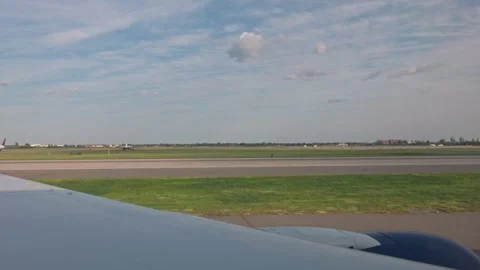 View from the airplane window as it move... | Stock Video | Pond5