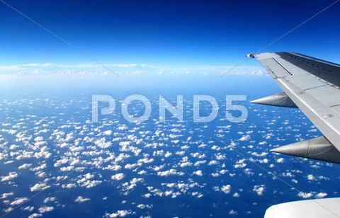 View from the airplane window Stock Photos
