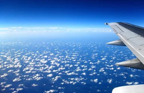 View from the airplane window Stock Photos