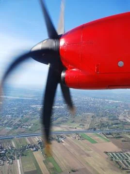 View from the airplane window Stock Photos