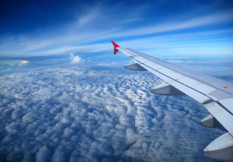 View from the airplane window Stock Photos