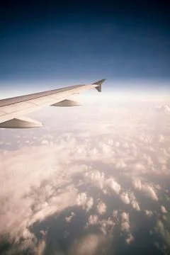 View From The Airplane Window Stock Photos