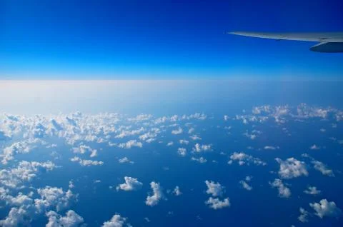 View from the airplane window Stock Photos
