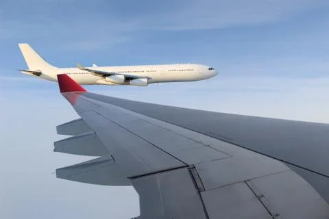 View from the airplane window 스톡 사진