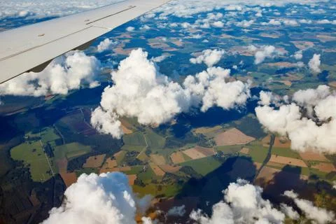View from airplane window Stock Photos
