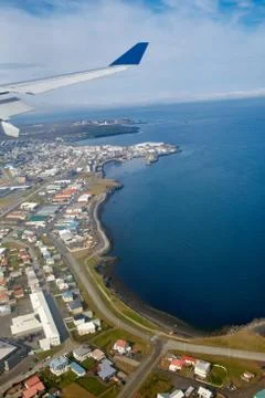 View from airplane window Stock Photos