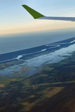 View from airplane window Stock Photos