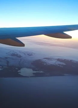 View from airplane window Stock Photos