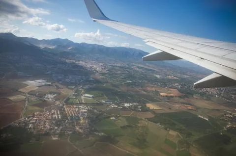 View from the airplane window. Stock Photos