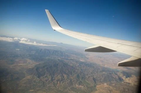 View from the airplane window. Stock Photos