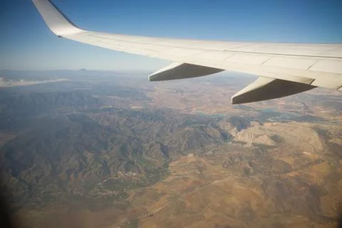 View from the airplane window. Stock Photos