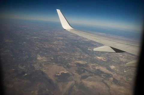 View from the airplane window. Stock Photos