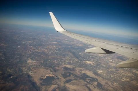 View from the airplane window. Stock Photos
