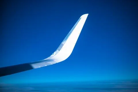 The view from the airplane window 库存照片