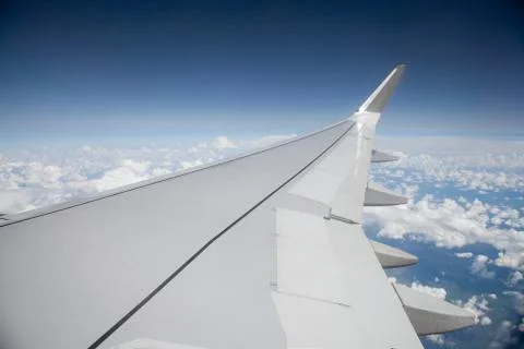 The view from an airplane window. Stockfoto's