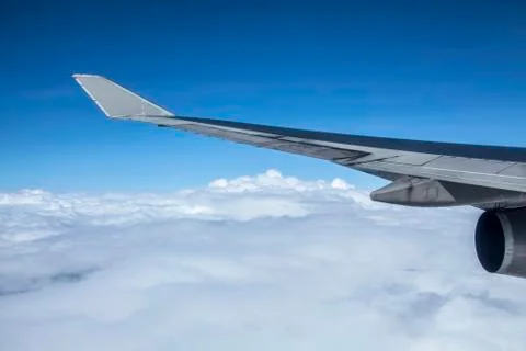View from the airplane window Stockfoto's