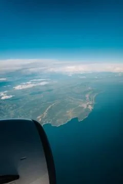 View from the airplane window Stock Photos