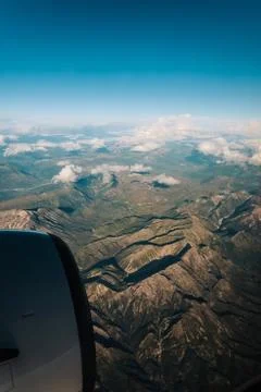 View from the airplane window Stock Photos