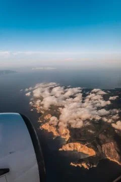 View from the airplane window Stock Photos