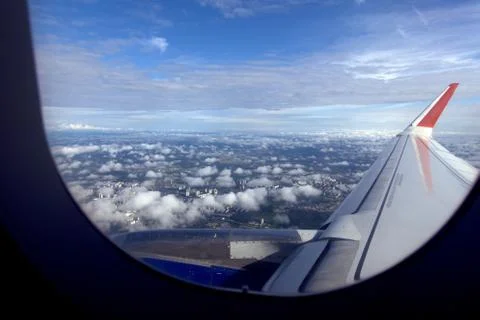 View from the airplane window. Foto stock