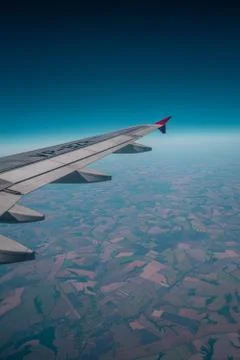View from airplane window Stock Photos